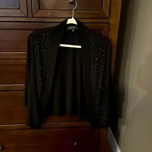 R& M Richards black with sequined blouse